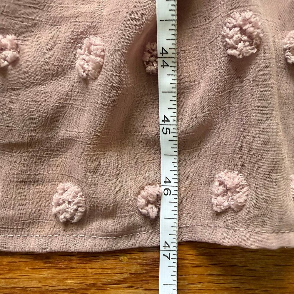 Arula Purple Clip Swiss Dot Tiered Semi Sheer Midi Dress Sz 1X (A) Cottage Boho - Picture 6 of 13